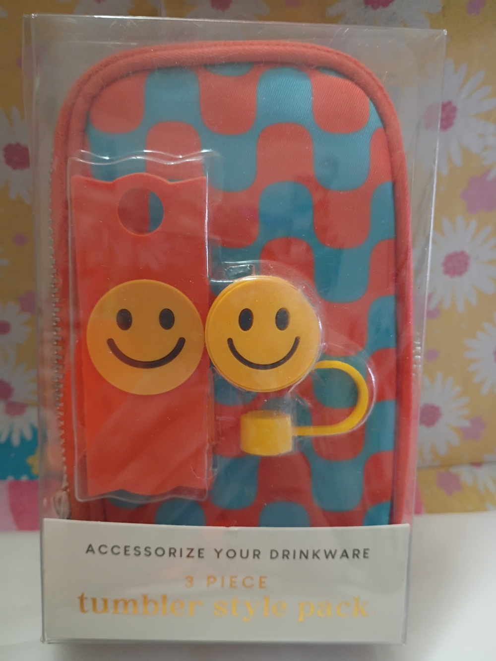 3-Piece Tumbler Style Pack - Orange & Blue Smiley Accessories - Picture 4 of 4